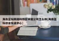 海南蓝标网络科技区块链公司怎么样[海南蓝标创业投资中心]