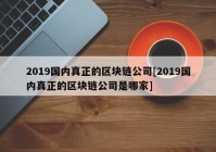 2019国内真正的区块链公司[2019国内真正的区块链公司是哪家]