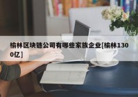 榆林区块链公司有哪些家族企业[榆林1300亿]